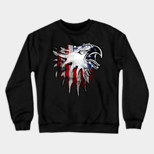 American Bald Eagle Patriotic USA Flag Crewneck Sweatshirt